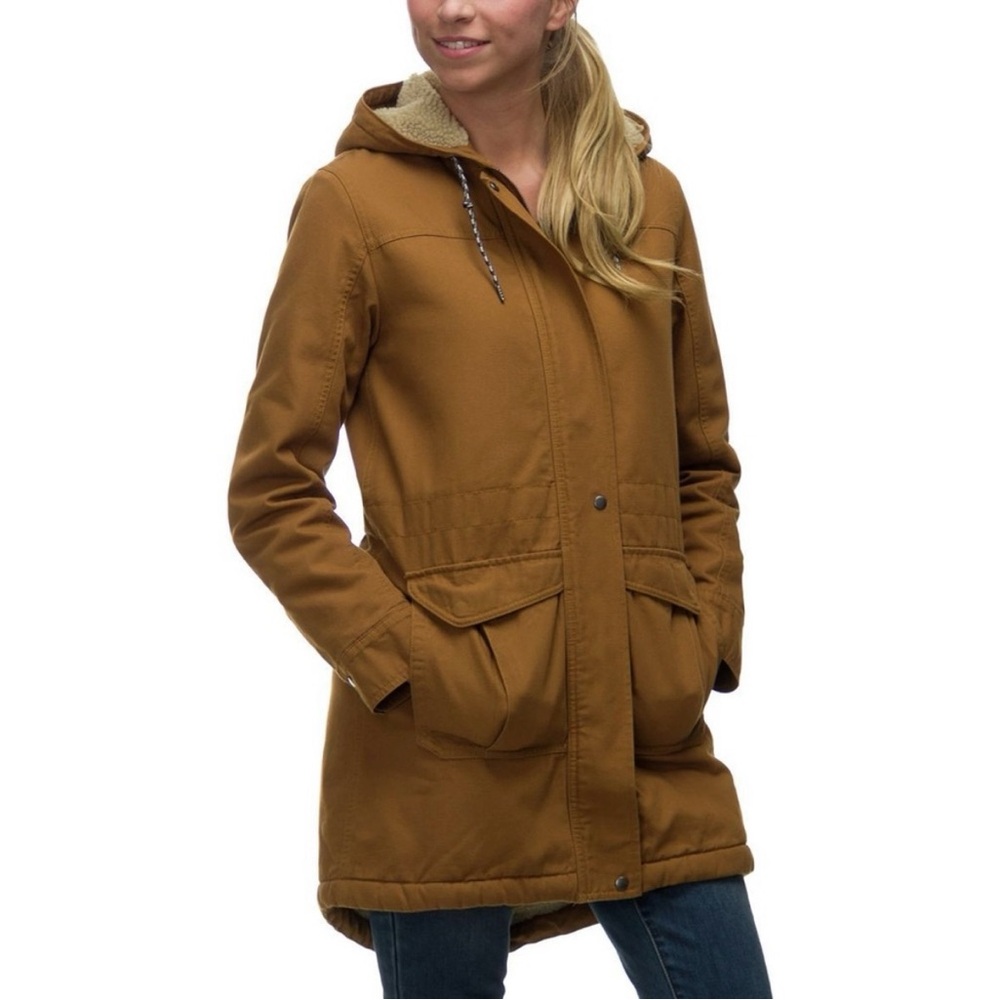 Patagonia Brown Hooded Jacket with Cream Lining